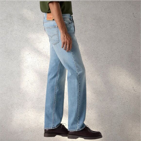 Levi’s 501 Original Fit Men’s Buttonfly Straight Leg Blue Jeans W38 L34 - Picture 3 of 16